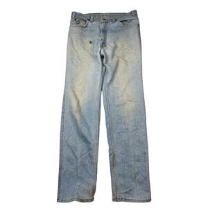 Levi’s VTG 80s Silver Medal Straight Leg Jeans USA FLAW Light Wash Mens 36x34